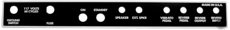 Backplate - Deluxe Reverb/Generic Blackface Style/ Super Reverb